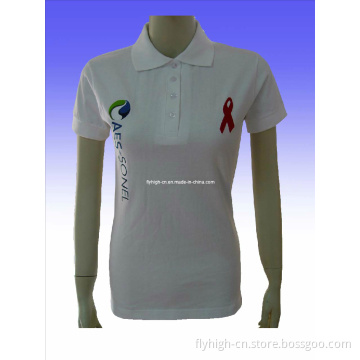 Ladies White Polo Shirt (009)